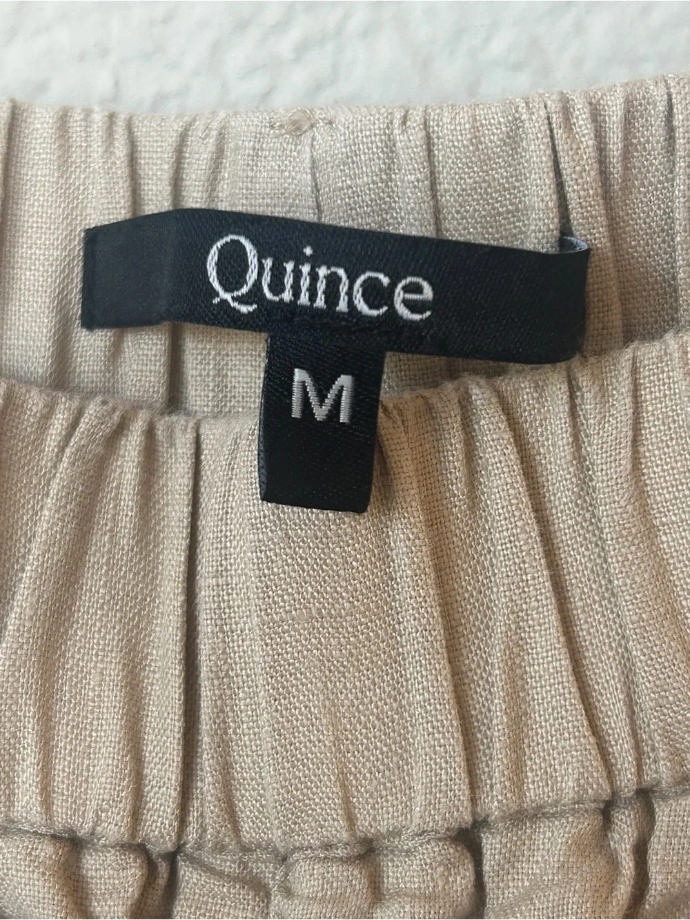 Quince 100% Linen Pull-On Pants, Flax, Size M
